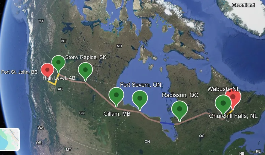 Graphic abstract for Canada’s Northern Supergrid: Technical Report